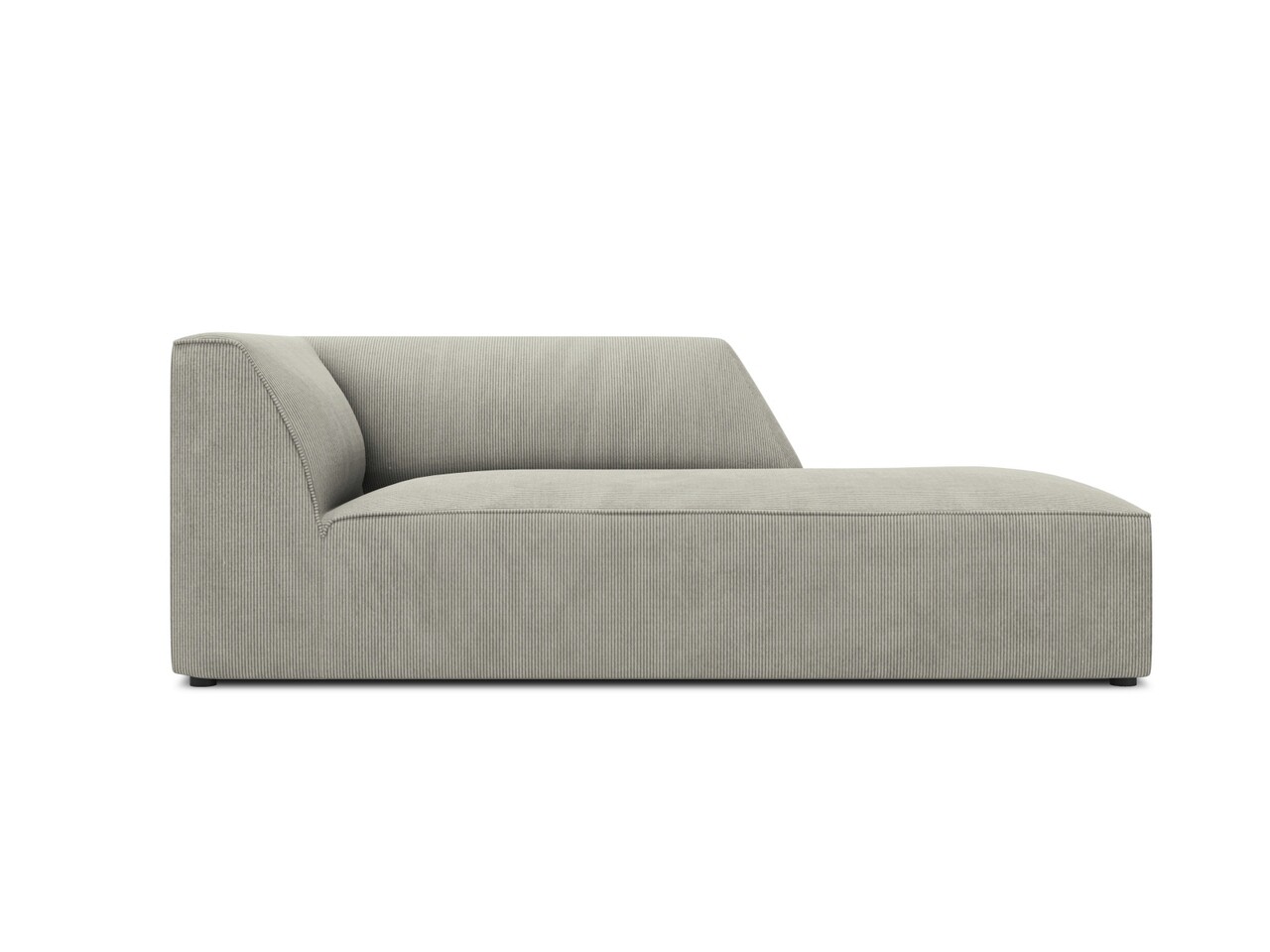 Sezlong living dreapta 1 loc, Ruby, Micadoni Home, BL, 180x93x69 cm, velur, gri deschis - imagine 7